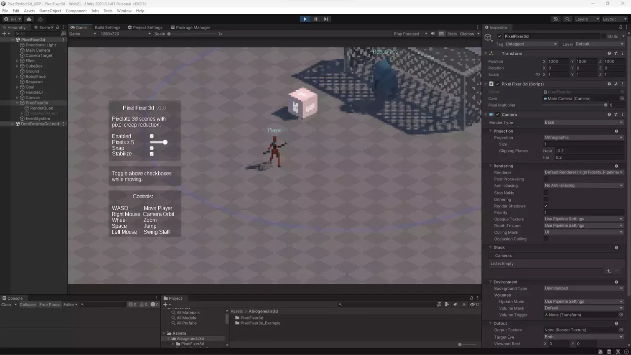UPixelator - Pixelize 3d Scenes