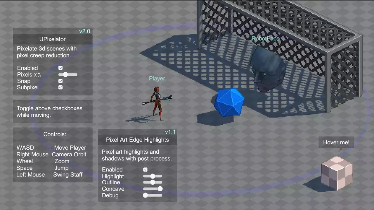 UPixelator - Pixelize 3d Scenes