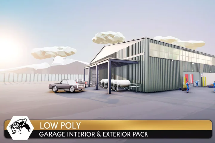 Garage Environment Pack - Low Poly