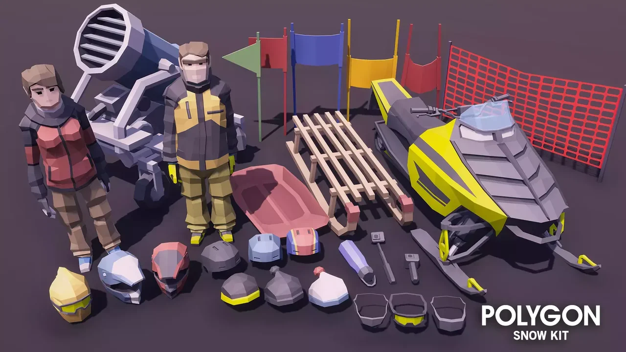 POLYGON Snow Kit - Low Poly 3D Art by Synty