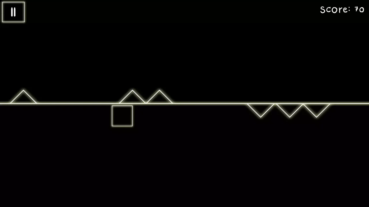 Infinite 2d line runner - avoid triangle obstacles