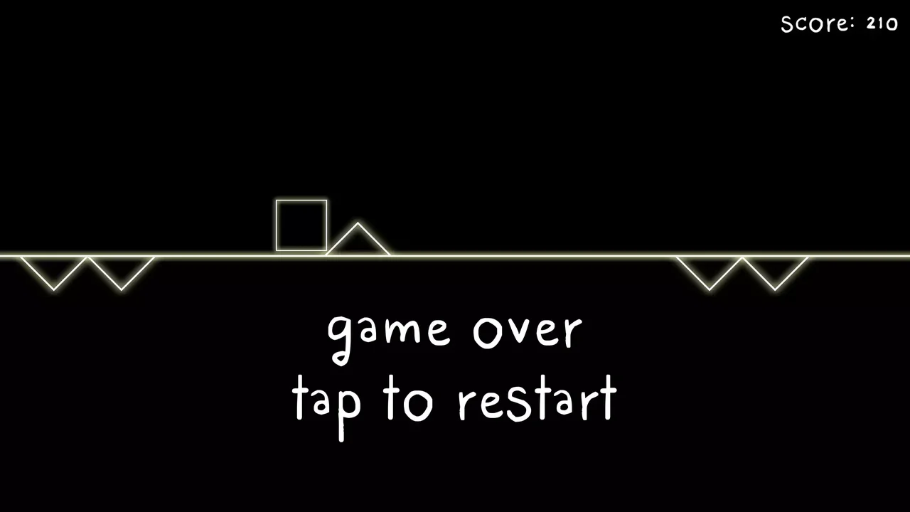 Infinite 2d line runner - avoid triangle obstacles