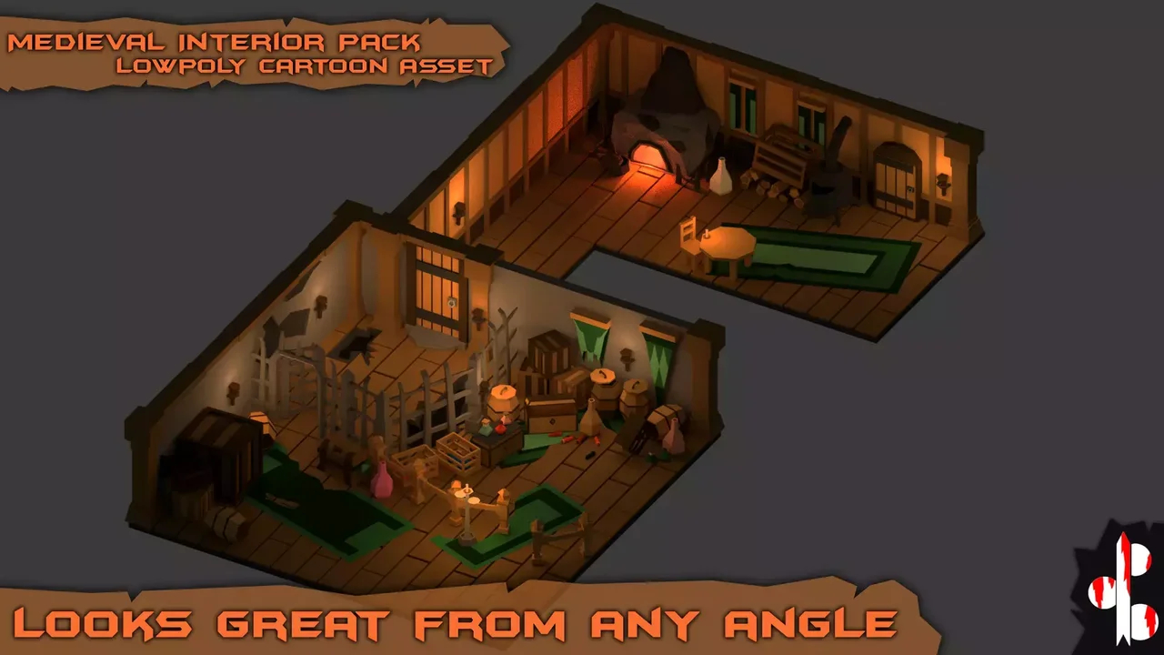 Medieval Interior Pack - Lowpoly Cartoon Asset