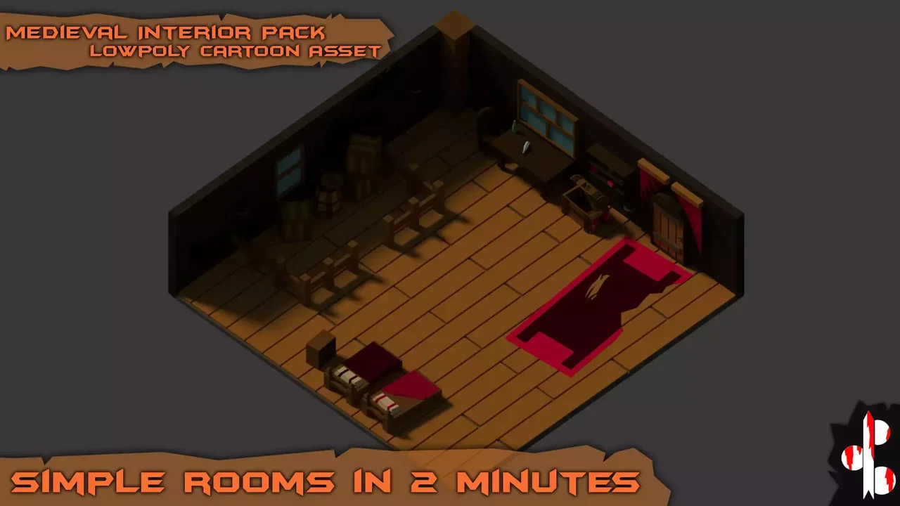 Medieval Interior Pack - Lowpoly Cartoon Asset