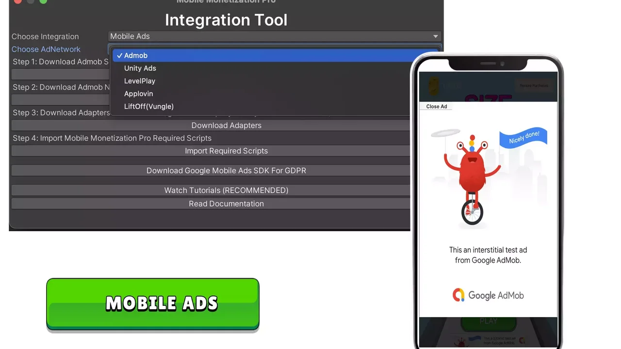 Mobile Monetization Pro: Ads, IAP(In App Purchase) & More