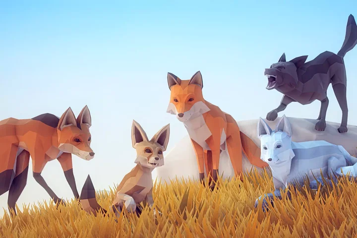 Poly Art: Fox