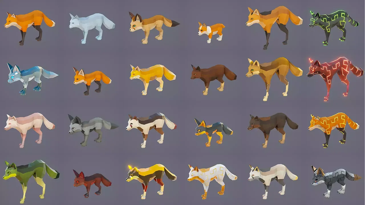 Poly Art: Fox