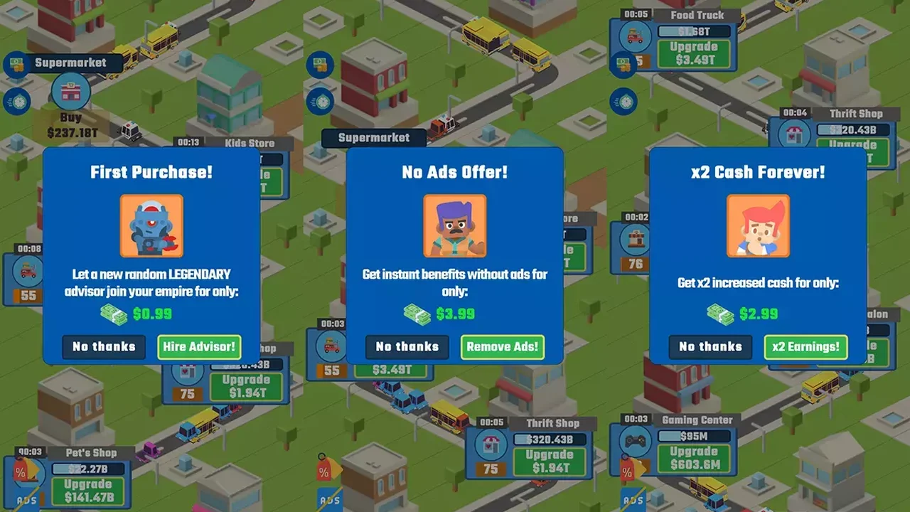 Idle Business Manager Game (Tycoon Template)
