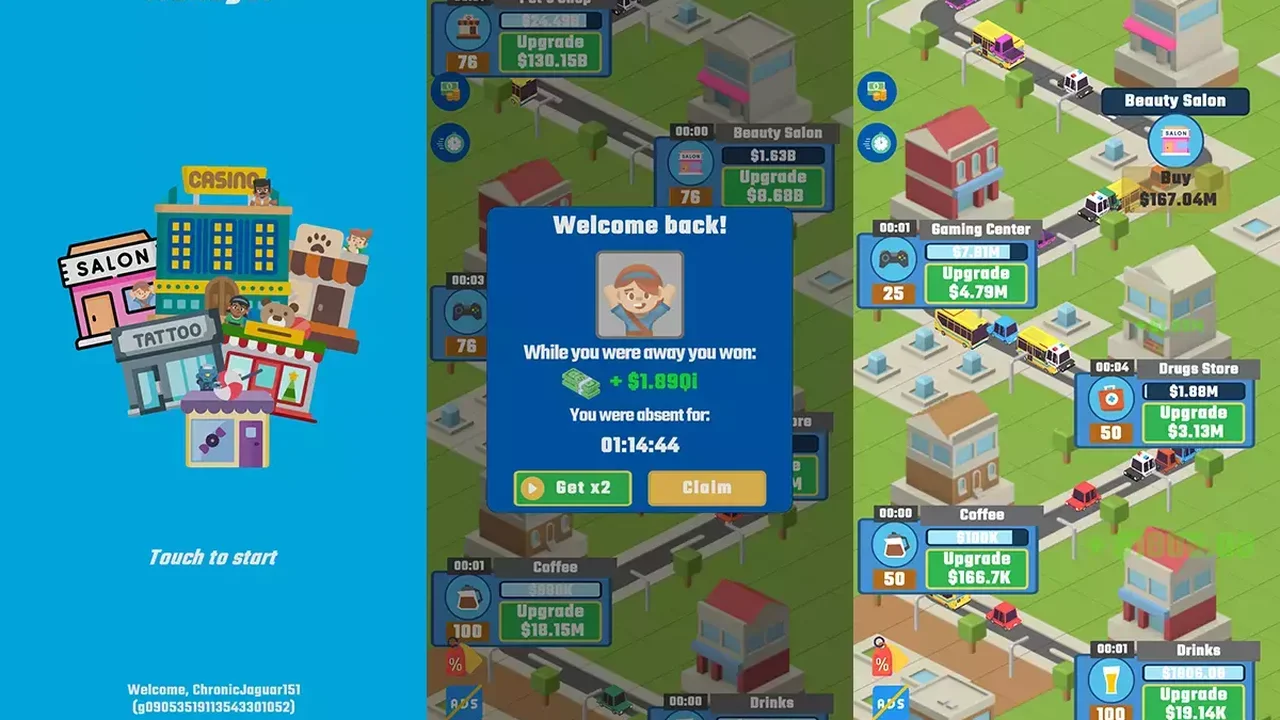 Idle Business Manager Game (Tycoon Template)