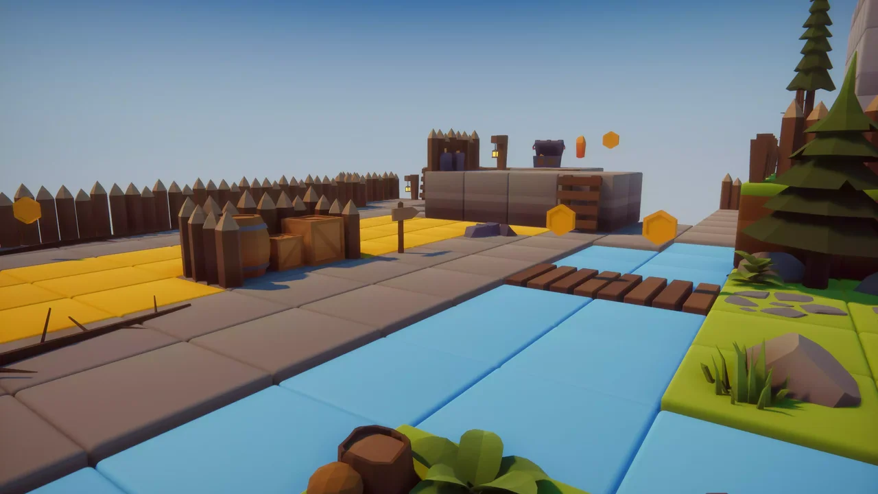 Cartoon Low Poly Cube World