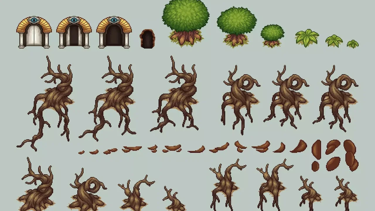 Desert Tileset Top Down Pixel Art