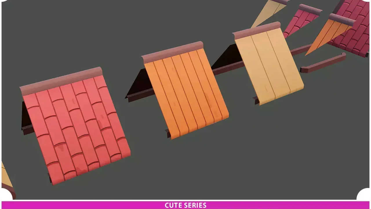 Modular Medieval Houses and Props Pack Cute Series