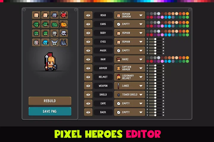 Pixel Heroes: Fantasy Editor