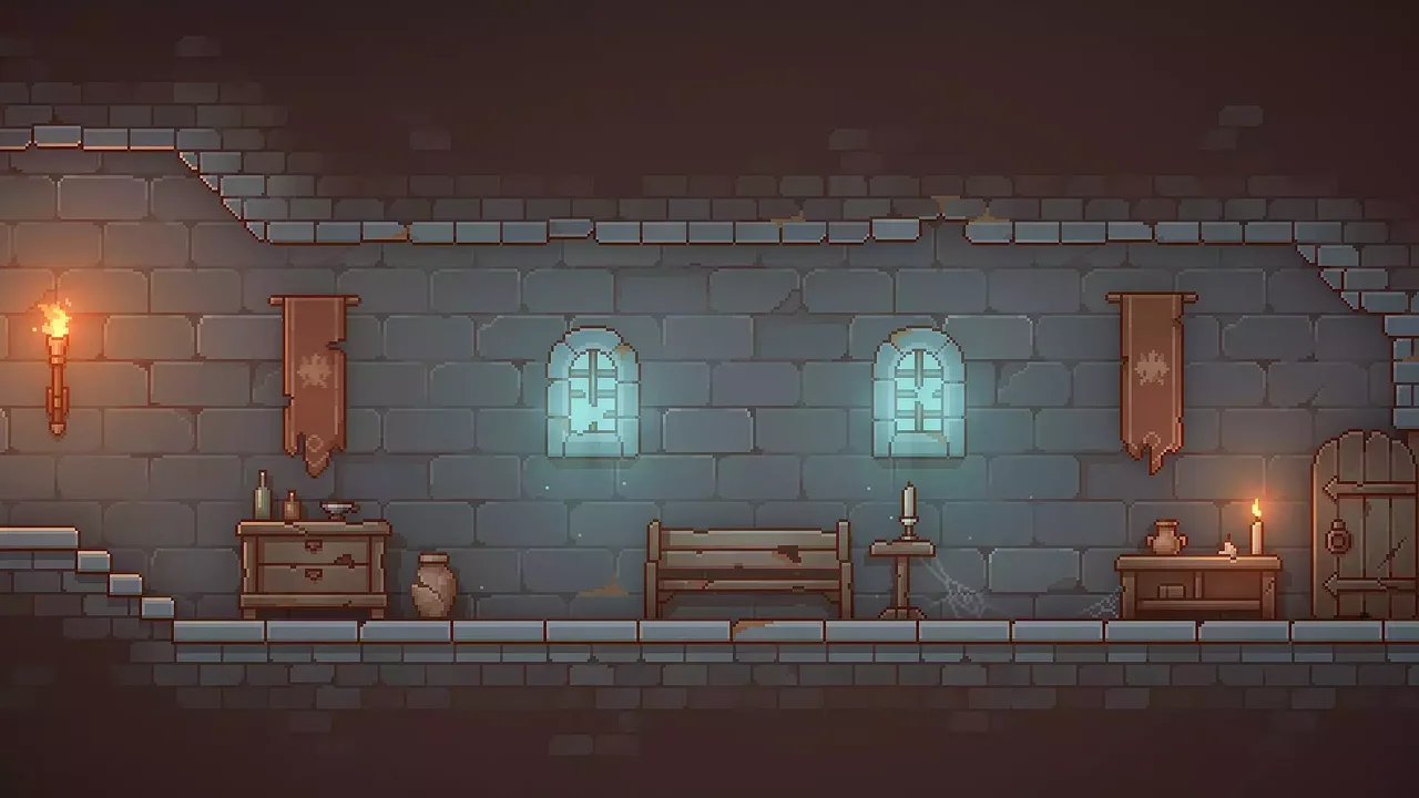 Pixel Art Platformer - Dungeon
