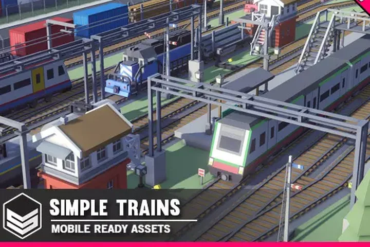Simple Trains - Cartoon Assets