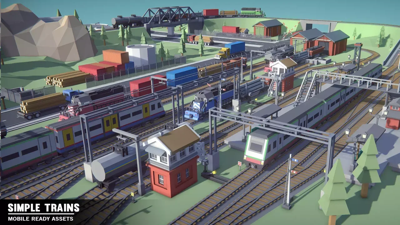 Simple Trains - Cartoon Assets