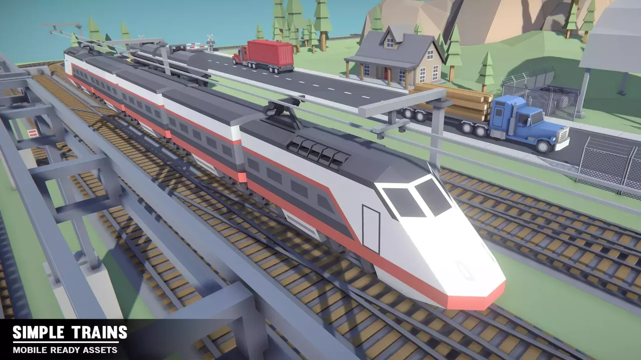 Simple Trains - Cartoon Assets