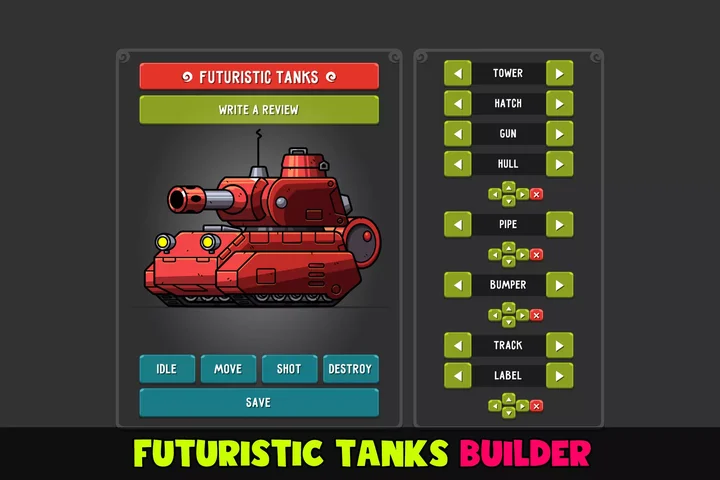 Futuristic Tanks Builder & Animation