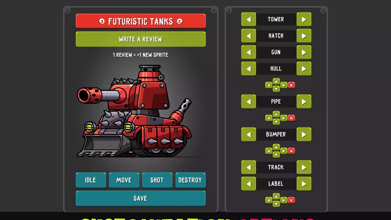 Futuristic Tanks Builder & Animation