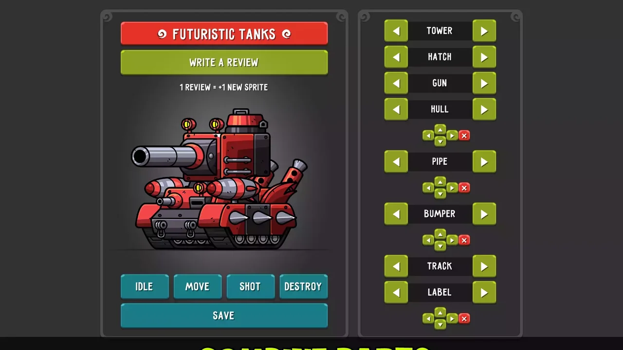 Futuristic Tanks Builder & Animation