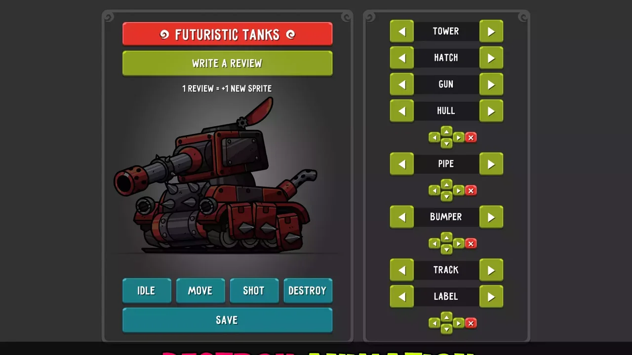 Futuristic Tanks Builder & Animation