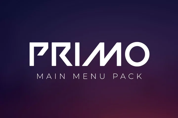 Primo - Minimalist Main Menu Pack