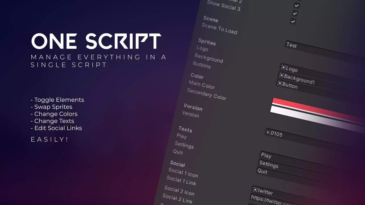Primo - Minimalist Main Menu Pack