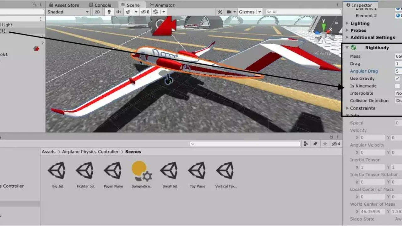 Airplane Physics Controller