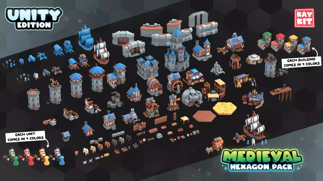 KayKit - Medieval Hexagon Pack