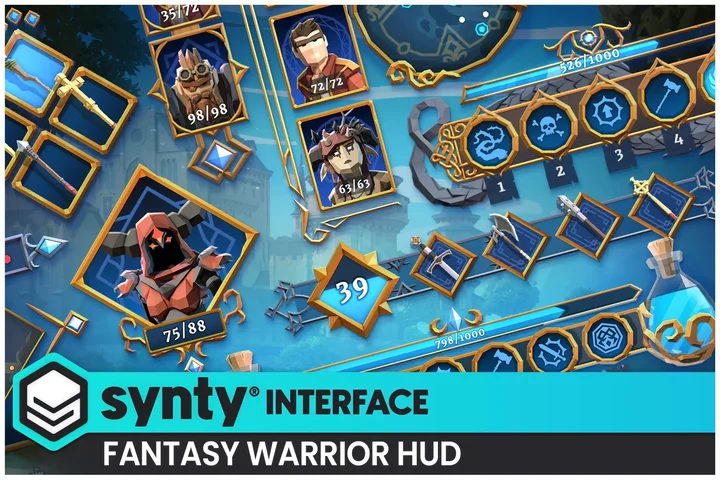 Fantasy Warrior HUD - Synty INTERFACE - GUI