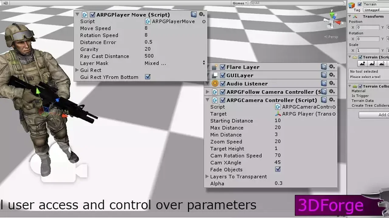 Action RPG Top Down Camera Controller