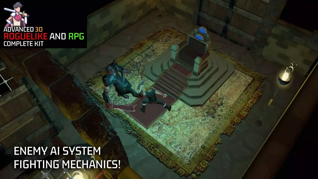 3D Roguelike RPG Complete Kit for Mobile and PC: TPS, Enemy AI, Puzzle and Props