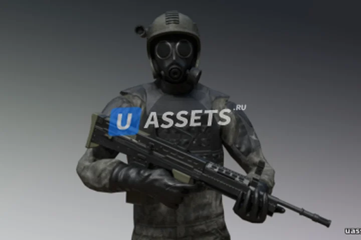 Soldier with L85A2 rifle