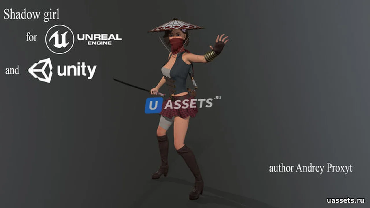 Shadow girl Low-poly