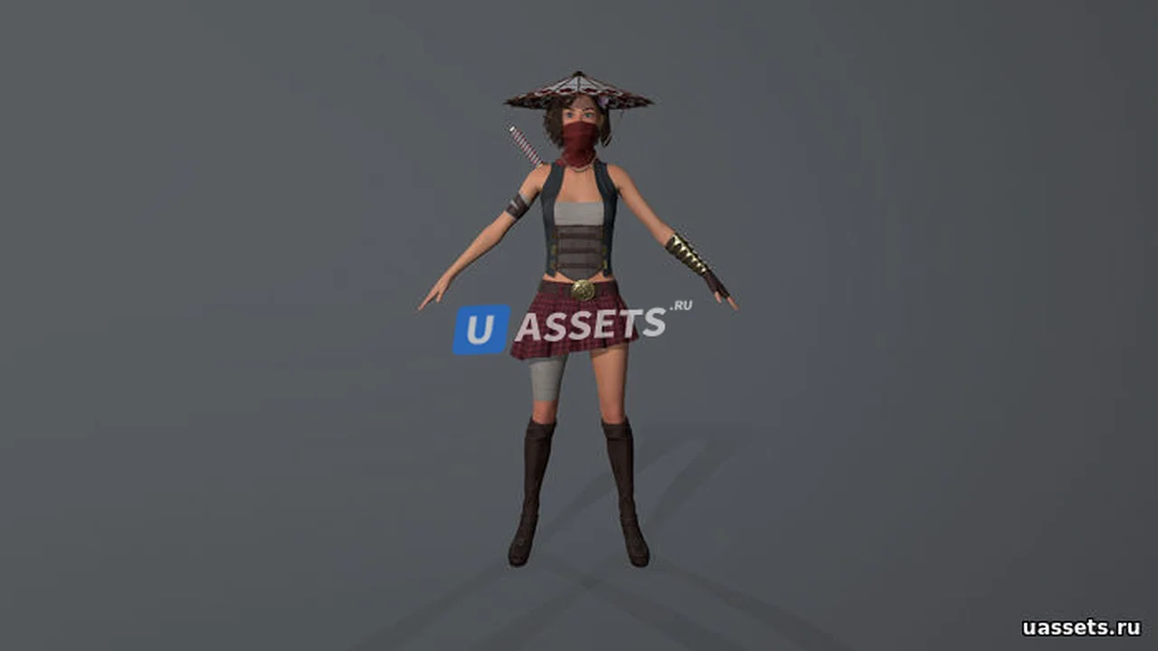 Shadow girl Low-poly