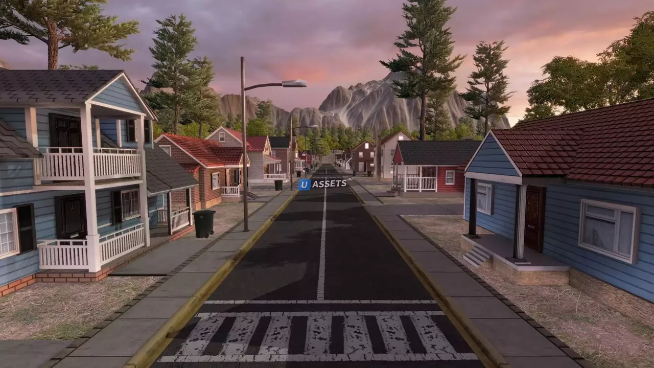 Residential Houses Low-poly 3D model
