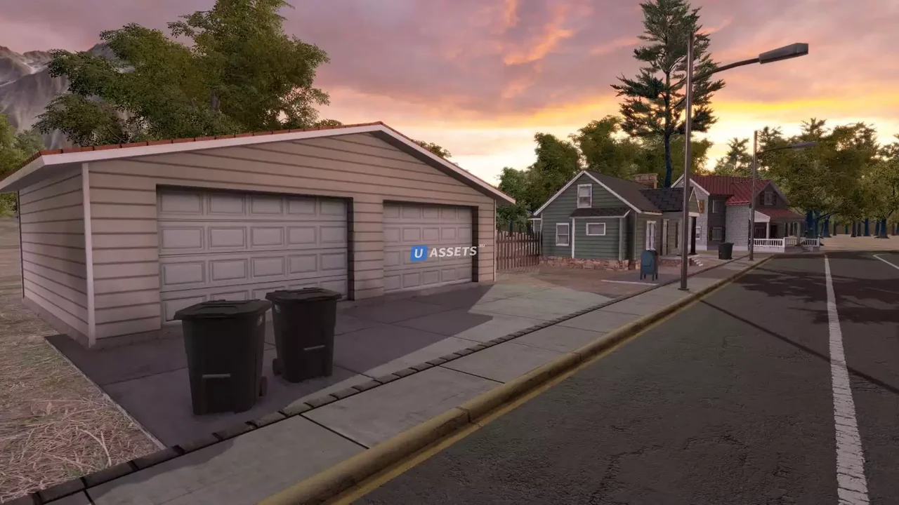 Residential Houses Low-poly 3D model