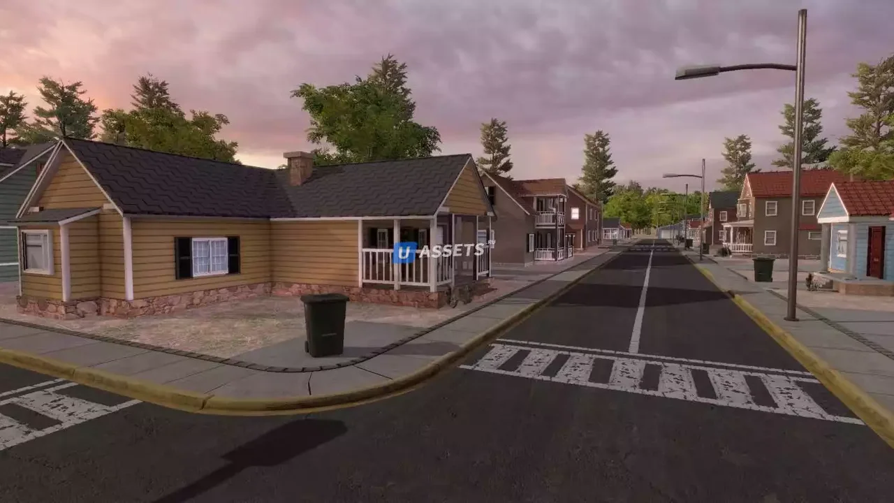 Residential Houses Low-poly 3D model