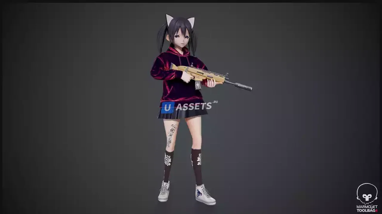 3D Kitty Stylized Toon 3d character